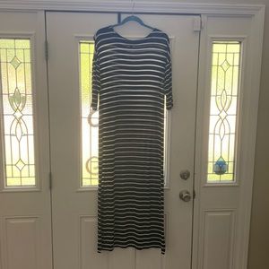 Loft Stripe Maxi Dress, size Small